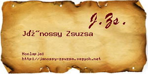 Jánossy Zsuzsa névjegykártya